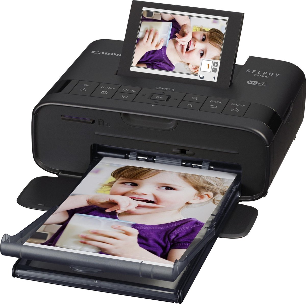 Canon SELPHY CP1300 - Mobiele fotoprinter - Starterskit - Zwart