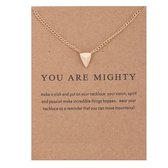 You Are Mighty Ketting - Driehoek hanger aan ketting - Geluksketting