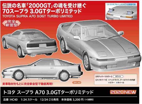 actrice lever nadering Hasegawa - 1/24 Toyota Supra A70 3.0 Gt Turbo Hc40 (2/21) * - HAS621140  -... | bol.com