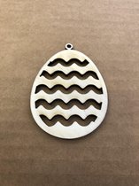 4 PAASHANGERS | "EI MET GOLVEN" | ONBEHANDELD | 4MM FSC BERKENHOUT | 7CM ***PASEN***