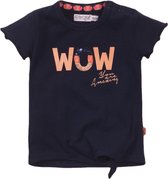 Dirkje baby meisjes t-shirt WOW navy - Maat 62