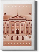 Walljar - Stadhuis van Groningen - Muurdecoratie - Poster met lijst