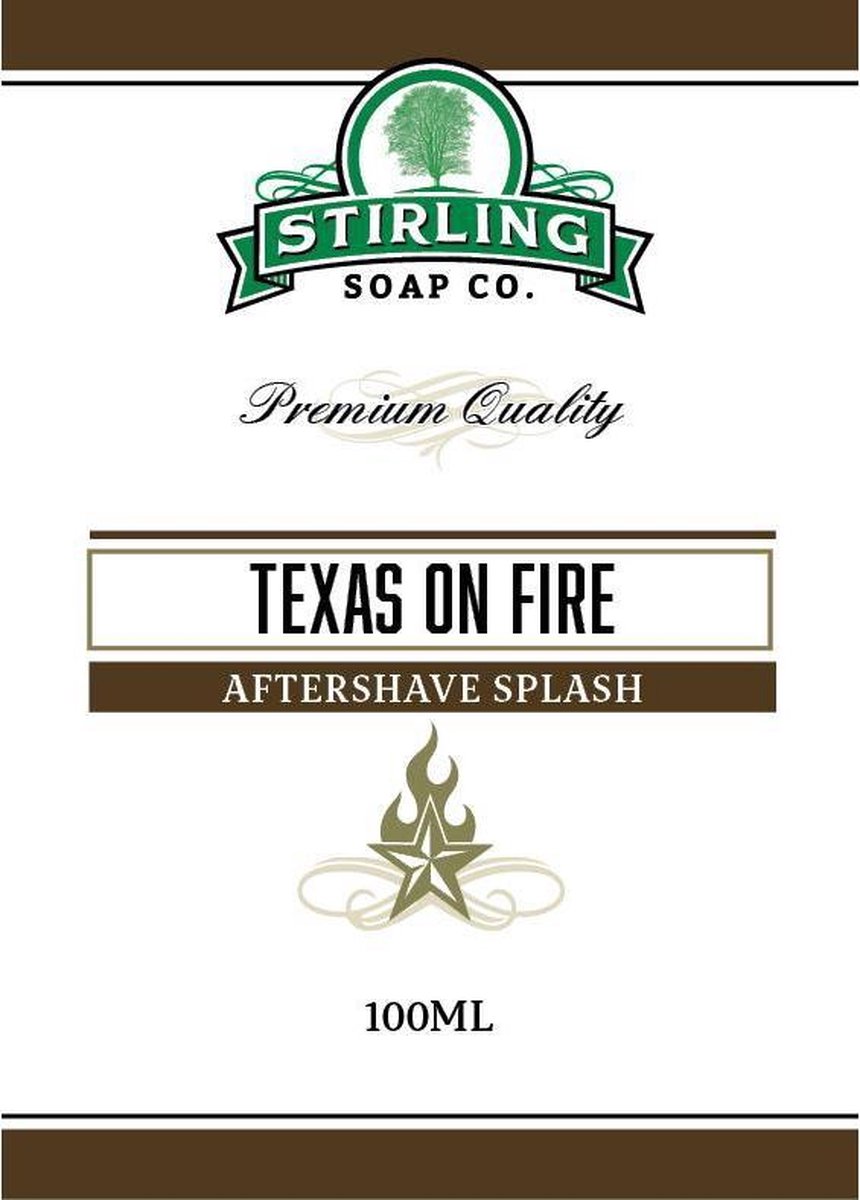 Stirling Soap Co. after shave Texas on Fire 100ml