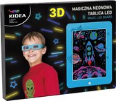 Kidea 3D tekenscherm Blauw - Inclusief Neonstiften