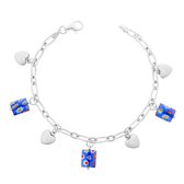 Bracelet Orphelia 19cm Bleu Argent Sterling 925 Sat-1762