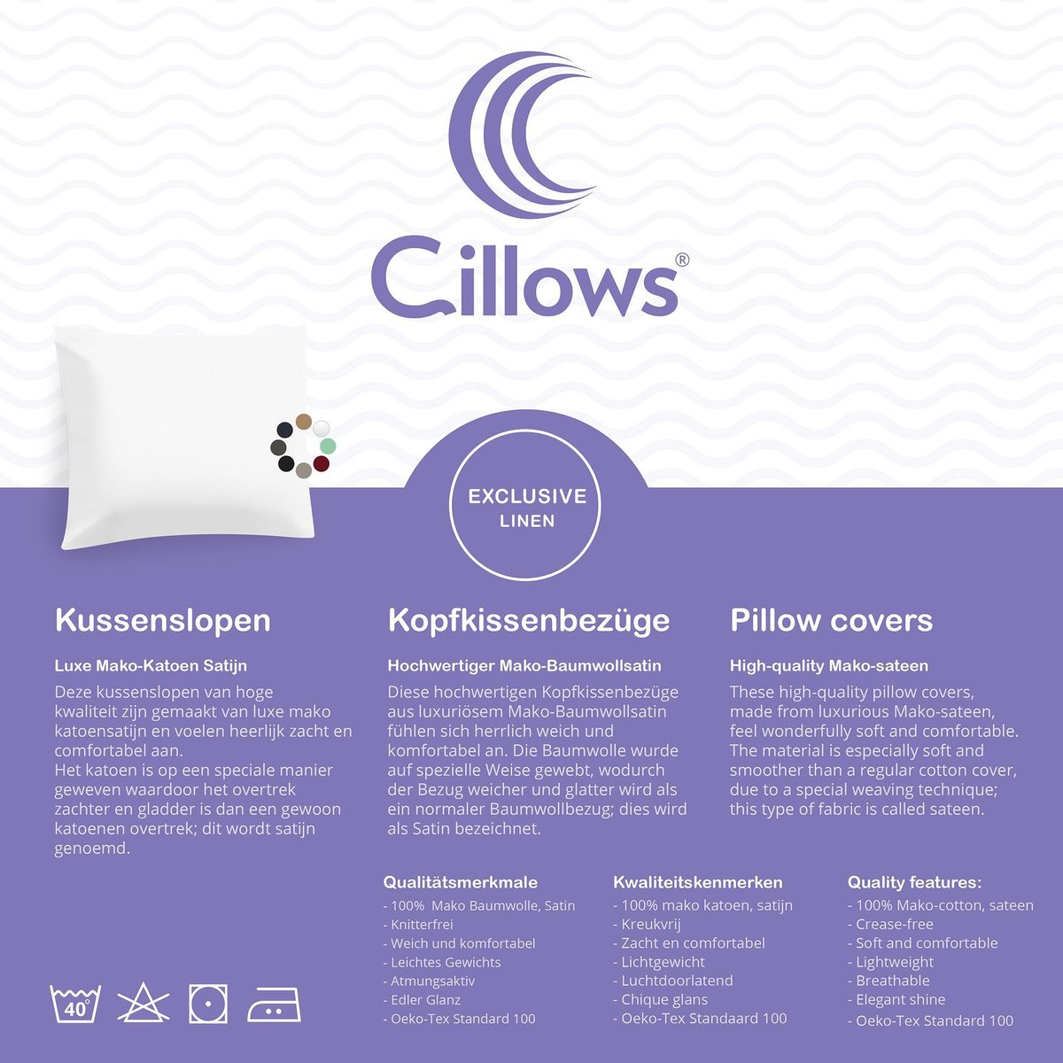 Satijnen kussensloop: katoen satijn - Weids Wonen & Slapen