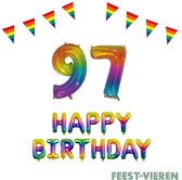 97 jaar Verjaardag Versiering Pakket Regenboog