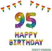 95 jaar Verjaardag Versiering Pakket Regenboog