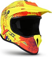 Soxon SKC-34 Geel, kinderhelm, helm kind, motorhelm, scooterhelm, XXS,  49-50cm hoofdomtrek, 2 3 5 + jaar, ECE