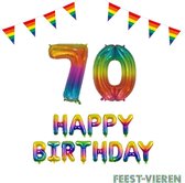 70 jaar Verjaardag Versiering Pakket Regenboog