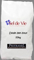 100% zuiver Psotramil Dode Zee zout zeezout, badzout. INCI: Maris Sal.  zak 20kg.