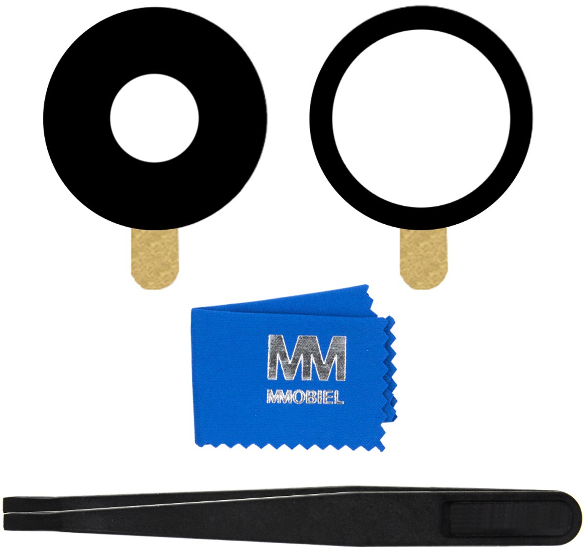 MMOBIEL Glas Lens Back Camera voor iPhone 11 (ZWART) - inclusief Pincet en Doekje