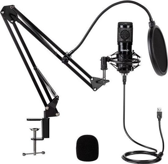 fout Hou op Oorlogszuchtig Gear4U Streaming Microfoon met arm bundel - studio microfoon / gaming  streams - zwart | bol.com