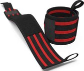 Wrist Wraps rood/zwart - fitness - geschikt voor krachtsport