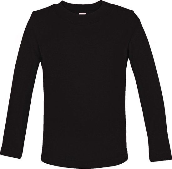 Link Kids Wear baby T-shirt met lange mouw - Zwart - Maat 74/80
