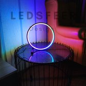 LedSfeer™  LED ring tafellamp met RGB - Ronde lamp - afstandsbediening - leeslamp - dimbaar - daglichtlamp - sfeervolle lamp - lichtbron