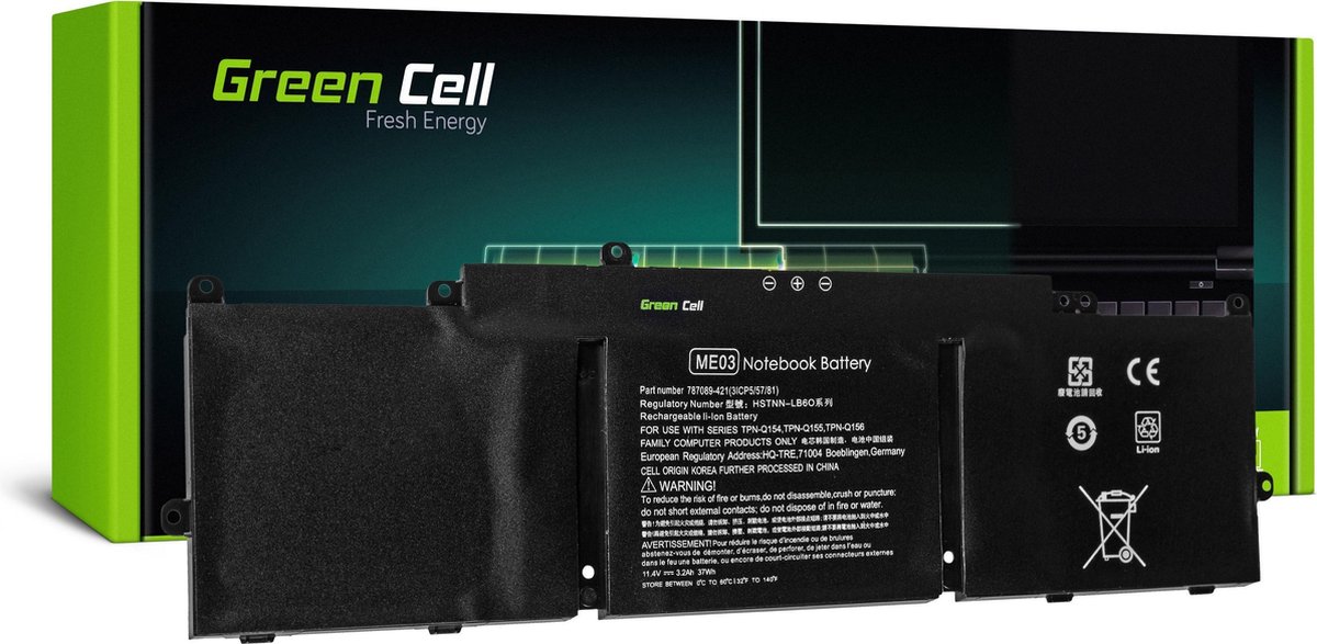 Batterij geschikt voor HP Stream 11 Pro 11-D 13-C / 11,4V 3200mAh.