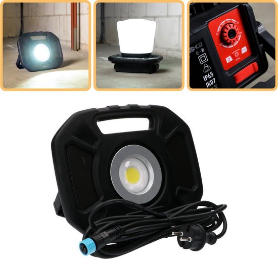Silverline - Oplaadbare LED werklamp met USB poort, 10 W - 258999