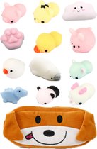 BrightSide Toys - Mochi Squishy - Fidget Toy - Etui Hondje 12 Stuks