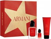 Armani Si Passione Giftset - 50 ml eau de parfum spray + 7 ml eau de parfum tasspray + 75 ml bodylotion - cadeauset voor dames