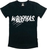 KMDB Shirtje Wildebras Black Jongens Zwart - Maat 128