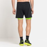 ODLO 2-in-1 Shorts ZEROWEIGHT 5 INCH - black - lounge lizard - Mannen - Maat XL