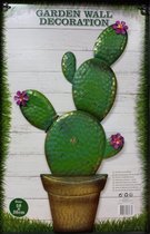 Tuinmuur versiering - Tuinmuur decoratie - Cactus - 58 x 38 centimeter