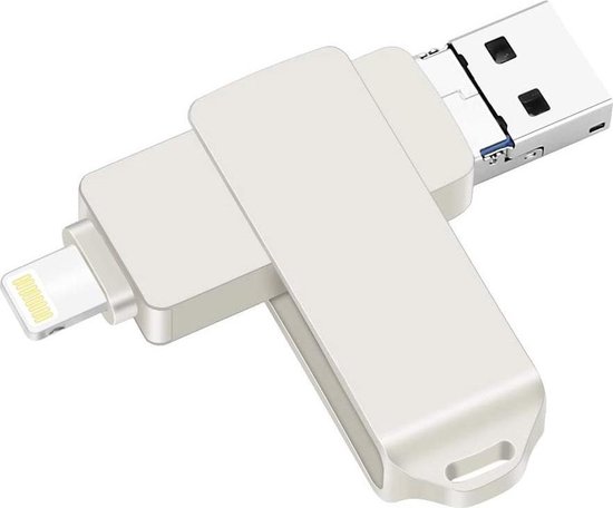 Clé USB 256 Go 3 en 1 pour iPhone et connecteur USB / Micro USB -  Compatible avec