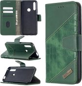 Voor Huawei P Smart Z Bijpassende kleur Krokodiltextuur Horizontale flip PU lederen tas met houder & kaartsleuven en portemonnee (groen)