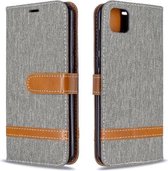 Voor Huawei Y5P / Honor 9S Kleuraanpassing Denim Textuur Horizontale Flip Leren Case met Houder & Kaartsleuven & Portemonnee & Lanyard (Grijs)