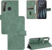 Voor HTC Desire 20 Pro Effen Kleur Huidgevoel Magnetische Gesp Horizontale Flip Kalfsstructuur PU Lederen Case met Houder & Kaartsleuven & Portemonnee (Groen)