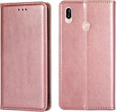 Voor Huawei P20 lite / Nova 3e PU + TPU Glans Olie Effen Kleur Magnetische Horizontale Flip Leren Case met Houder & Kaartsleuf & Portemonnee (Rose Goud)