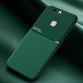 Voor Huawei Honor V8 Classic Tilt Strip Grain Magnetisch Schokbestendig PC + TPU Case (Groen)