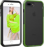 Voor iPhone 7 Plus / 8 Plus TPU + PC Poolse behuizing Val- en schokbestendig en krasbestendig (zwart + groen)