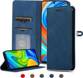 Voor Xiaomi Poco M2 Pro Retro Skin Feel Business Magnetische horizontale flip lederen tas (marineblauw)
