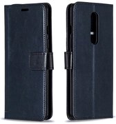 Voor OnePlus 8 Crazy Horse Texture Horizontale Flip Leather Case met houder & kaartsleuven & portemonnee & fotolijst (zwart)