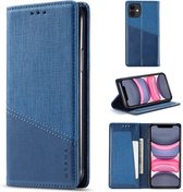 Voor iPhone 11 MUXMA MX109 horizontale flip lederen tas met houder & kaartsleuf & portemonnee (blauw)