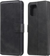 Voor Samsung Galaxy A42 5G klassieke kalfsstructuur PU + TPU horizontale flip lederen tas, met houder en kaartsleuven en portemonnee (zwart)
