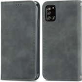 Voor Samsung Galaxy A32 5G Retro Skin Feel Business Magnetische Horizontale Flip Leren Case met Houder & Kaartsleuven & Portemonnee & Fotolijst (Grijs)