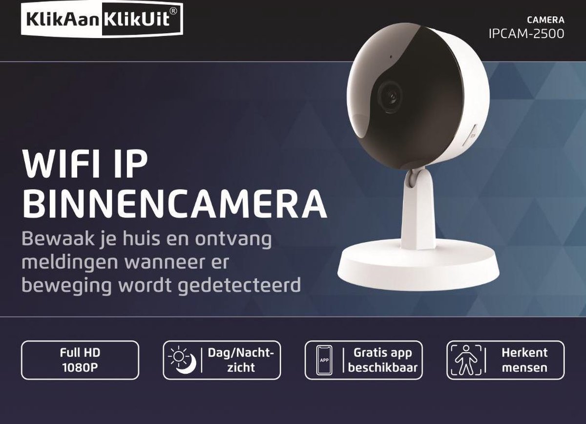KlikAanKlikUit IPCAM-2500 - IP-camera binnen - Wit | bol.com