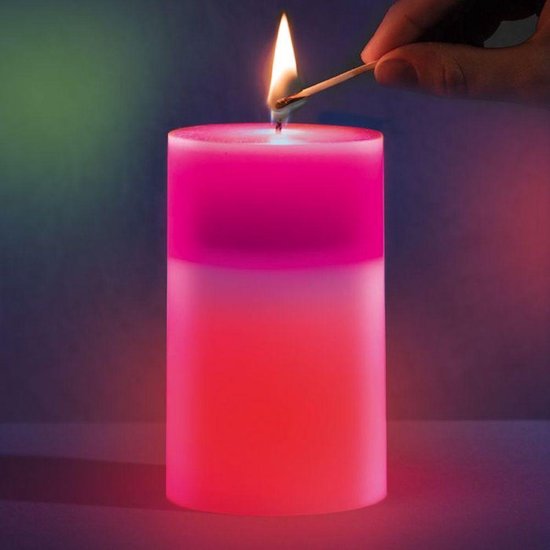 JML - Mood Magic - Roze - Echte Wax kaars die van kleur veranderend -  Bekend van TV | bol.com