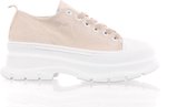 MAURY dames veterschoen -wit/ beige - maat 37