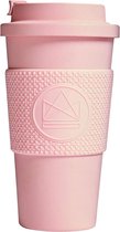 Neon Kactus - Reisbeker -  Compostable Coffee Cup - 100% Plasticvrij - Beker To Go - Pink Flamingo - 450ml