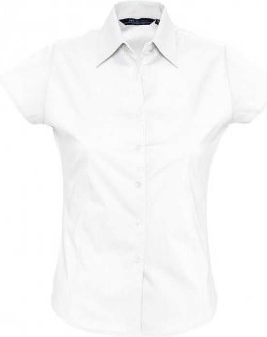 SOLS Dames/dames Overtollige korte mouwen gepast werkoverhemd (Medium Bourgondië)