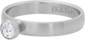 iXXXi JEWELRY - Vulring - Zirconia ring 1 steens Cristal - Mat Zilver - 4mm - Maat 21