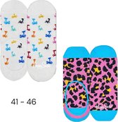 Happy Socks Duo Pack Palm & Leopard - Combi pack - Maat 41-46