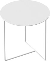 WELD & CO – SOLID 03 Side Table – Ronde bijzettafel van wit metaal – 40x40xH40cm
