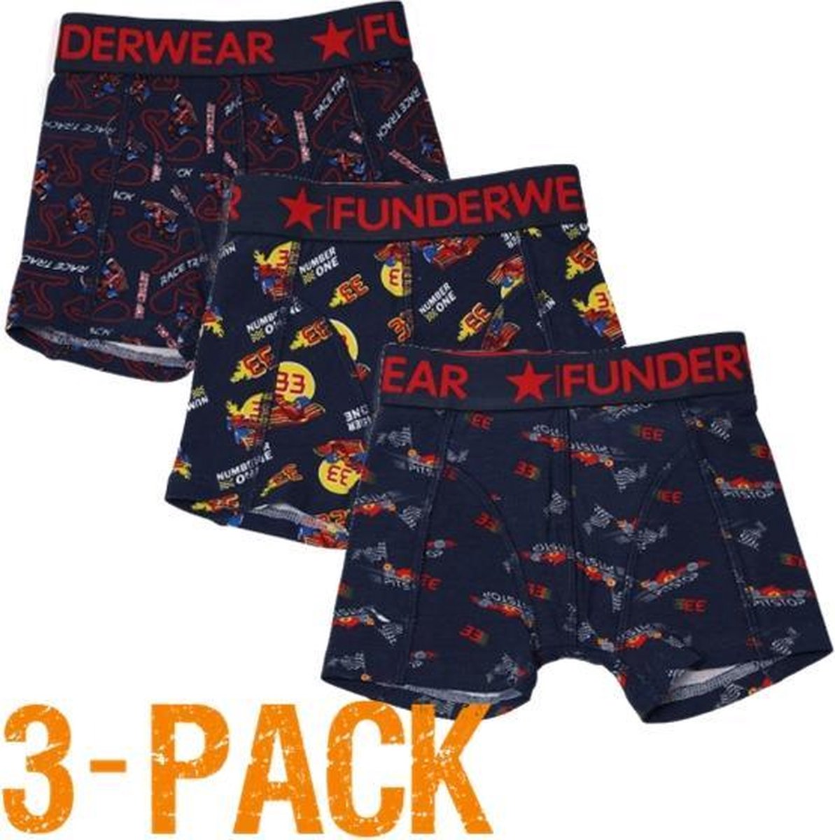 Funderwear jongen boxershorts | MAAT 152 | 3-pack | Formule 1