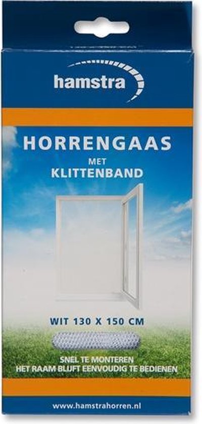 Horgaas met klittenband 130 x 150 cm wit | bol.com