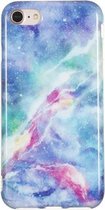 TPU-beschermhoes voor iPhone SE 2020 & 8 & 7 (Blue Star)